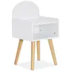 Image de Table de chevet chambre enfant, blanc, pieds en pin