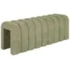 Image de Banc, bout de lit vert contemporain tissu, design