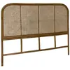 Image de Tête de lit en rotin foncé et cannage 140cm