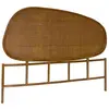 Image de Tête de lit organique en rotin foncé 160cm