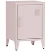 Image de Table de chevet en acier rose, 1 porte