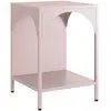 Image de Table de chevet, table d'appoint acier rose