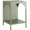 Image de Table de chevet, table d'appoint acier vert