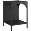 Image de Table de chevet, table d'appoint acier noir