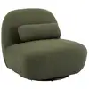 Image de Fauteuil pivotant, bouclette texturée vert kaki foncé