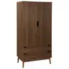 Image de Armoire dressing vintage décor bois 2 portes