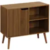 Image de Buffet de rangement effet bois de noyer,étagères
