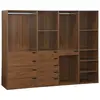 Image de Kit dressing modulable avec 4 éléments, noyer