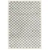 Image de Tapis intérieur shaggy 160x230cm damier bleu clair