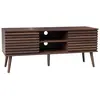 Image de Meuble tv scandinave 2 portes décor bois noyer