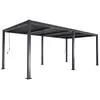 Image de Pergola bioclimatique aluminium et acier 6x3m anthracite