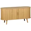 Image de Meuble tv scandinave décor bois rainuré, naturel