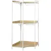 Image de Module dressing d'angle blanc 4 penderies et 2 étagères