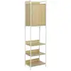 Image de Module dressing blanc avec 5 étagères et 1 porte
