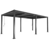 Image de Pergola bioclimatique aluminium et acier 6x3m noir