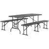 Image de Set de table et bancs de réception, gris foncé