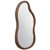 Image de Miroir organique en bois d'hévéa, couleur noyer, 70 cm