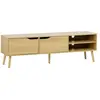 Image de Meuble tv en mdf effet frêne, 2 portes, 160 cm