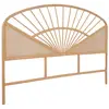 Image de Tête de lit en rotin naturel et cannage, bois clair, 140cm