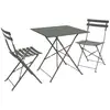 Image de Table et chaises de jardin pliables 70 x 70cm, kaki