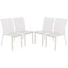 Image de Lot de 4 chaises de jardin empilables beige