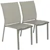Image de Lot de 2 chaises de jardin empilables kaki