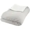 Image de Plaid sherpa et gaze de coton 130 x 170 cm gris