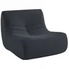 Image de Chauffeuse tissu effet alpaca 1 place, bleu foncé