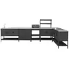 Image de Cuisine d'extérieure 5 modules avec barbecue charbon inox noir