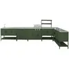 Image de Cuisine d'extérieure 5 modules avec barbecue gaz 3 brûleurs inox vert