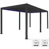 Image de Pergola bioclimatique aluminium motorisée 6x3m led anthracite
