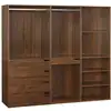 Image de Kit dressing modulable avec 3 éléments, noyer