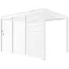 Image de Pergola bioclimatique aluminium 4x3m, 3 persiennes 130cm blanc