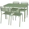 Image de Table de jardin métal 4 chaises vert