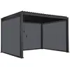 Image de Pergola bioclimatique aluminium 3x4m + 2 stores 3m + 1 store 4m