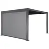 Image de Pergola bioclimatique aluminium et acier 3x3m, store 3m anthracite