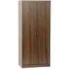 Image de Dressing, armoire, 2 portes penderie et rangements noyer