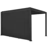 Image de Pergola bioclimatique 3x4m + persienne verticale 130cm anthracite