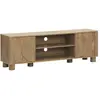 Image de Meuble tv exotique décor bois de manguier 2 portes 155cm