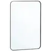 Image de Miroir rectangulaire acier noir 90cm