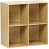 Image de Module de rangement décor bois chêne 4 compartiments