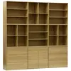 Image de Kit étagère, bibliothèque décor bois chêne 9 éléments kit 2