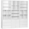 Image de Kit étagère, bibliothèque décor bois blanc 9 éléments kit 2