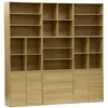 Image de Kit étagère, bibliothèque décor bois chêne 9 éléments kit 1