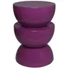Image de Table d'appoint en métal, bout de canapé effet glossy violet