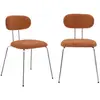 Image de Chaise décor bois courbé teinté noyer et terracotta