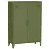 Image de Commode/armoire métal kaki, 2 espaces de rangement