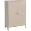 Image de Commode/armoire métal beige, 2 espaces de rangement