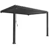 Image de Pergola bioclimatique aluminium anthracite adossée 4x3m triomphe