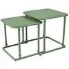 Image de Table gigogne extérieure carrée en acier 45cm vert